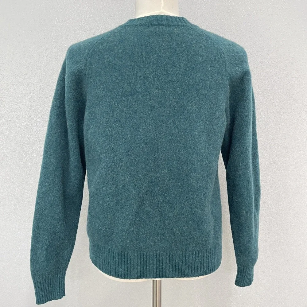 Uniqlo Kaws Women's Men Unisex Crewneck Sweater Small Medium Green 100% Wool LS